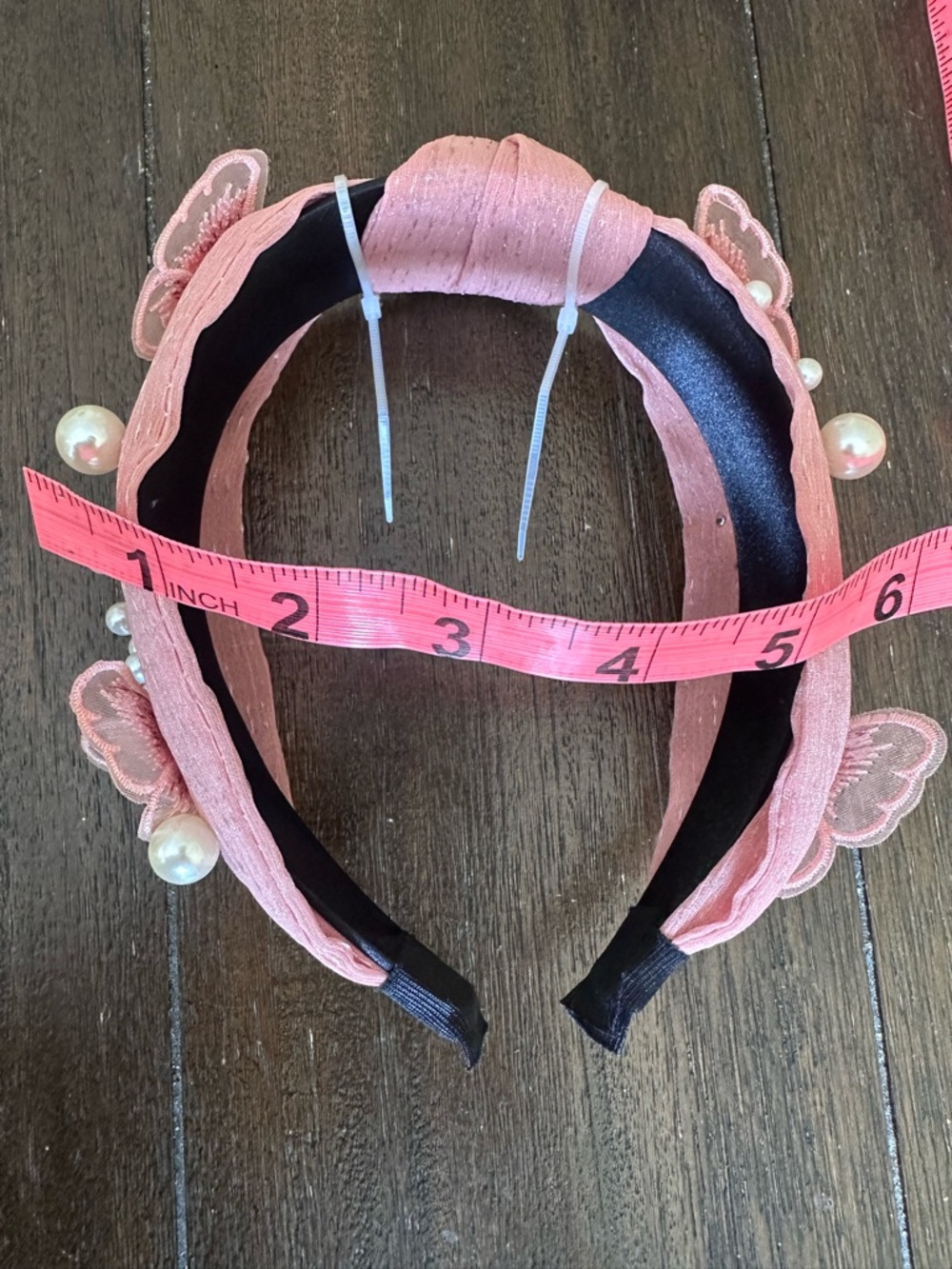 Pearl & Flower Embellished Twisted Headbands - Pink and Silver(grey) - Picture 5 of 6